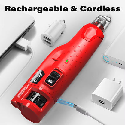 Dog Nail Grinder Dustproof with 2 LED Light - Super Quiet Powerful 6-Speed Nail Trimmer File for Small Medium Large Dogs Dog Acc