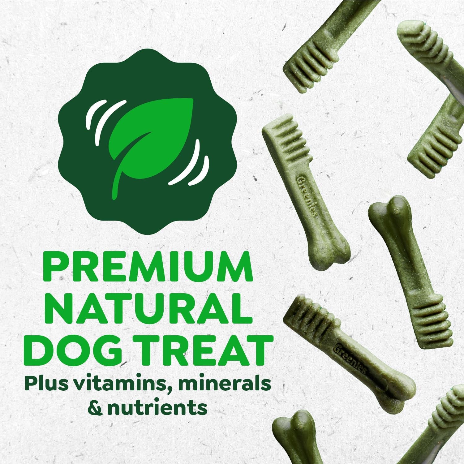 Veterinarian-Recommended Adult Natural Dental Dog Treats Petite Size, Original Flavor, 36 Oz. Pack, 60 Count