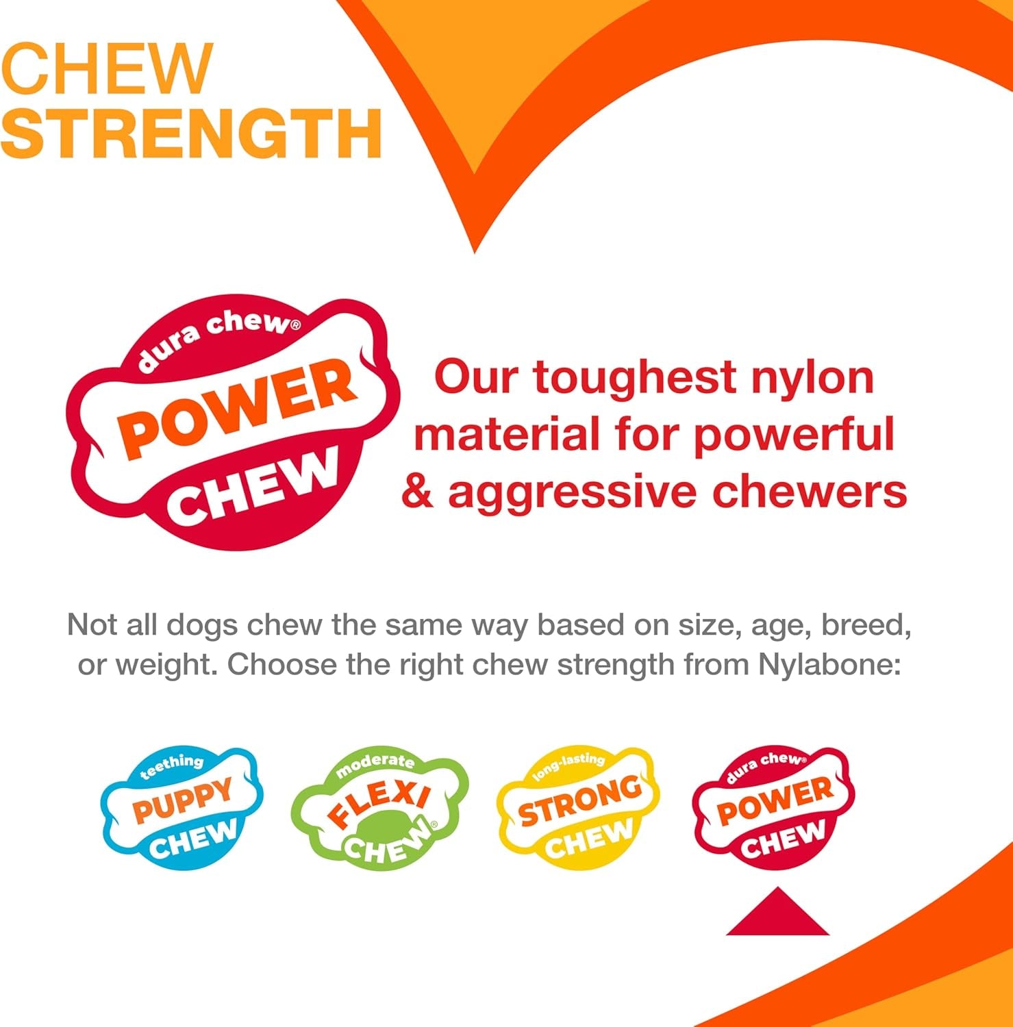 Customer Favorites Power Chew Toy Bundle for Dogs, Indestructible Dog Toys for Aggressive Chewers, Pack of 3 Dog Toys, Flavor Medley, Large Dogs - up to 50 Lbs, 3 Pack