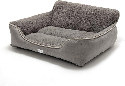 Pet Beds/Dog Beds, Self-Warming, Comfortable and Safety, Machine Wash & Dryer Friendly, Perfect Cushion Beds for Dogs and Cats (M(23.6" X 19.7" X 7.8"), Gray)