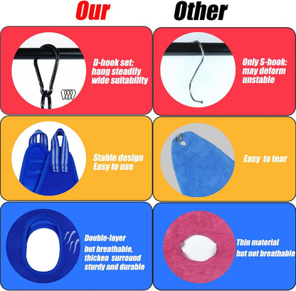 Dog Grooming Hammock,Small Medium Pet Dog Grooming Harness for Nail Trimming,Eyes,Ear,Mouth Care (M,Blue)