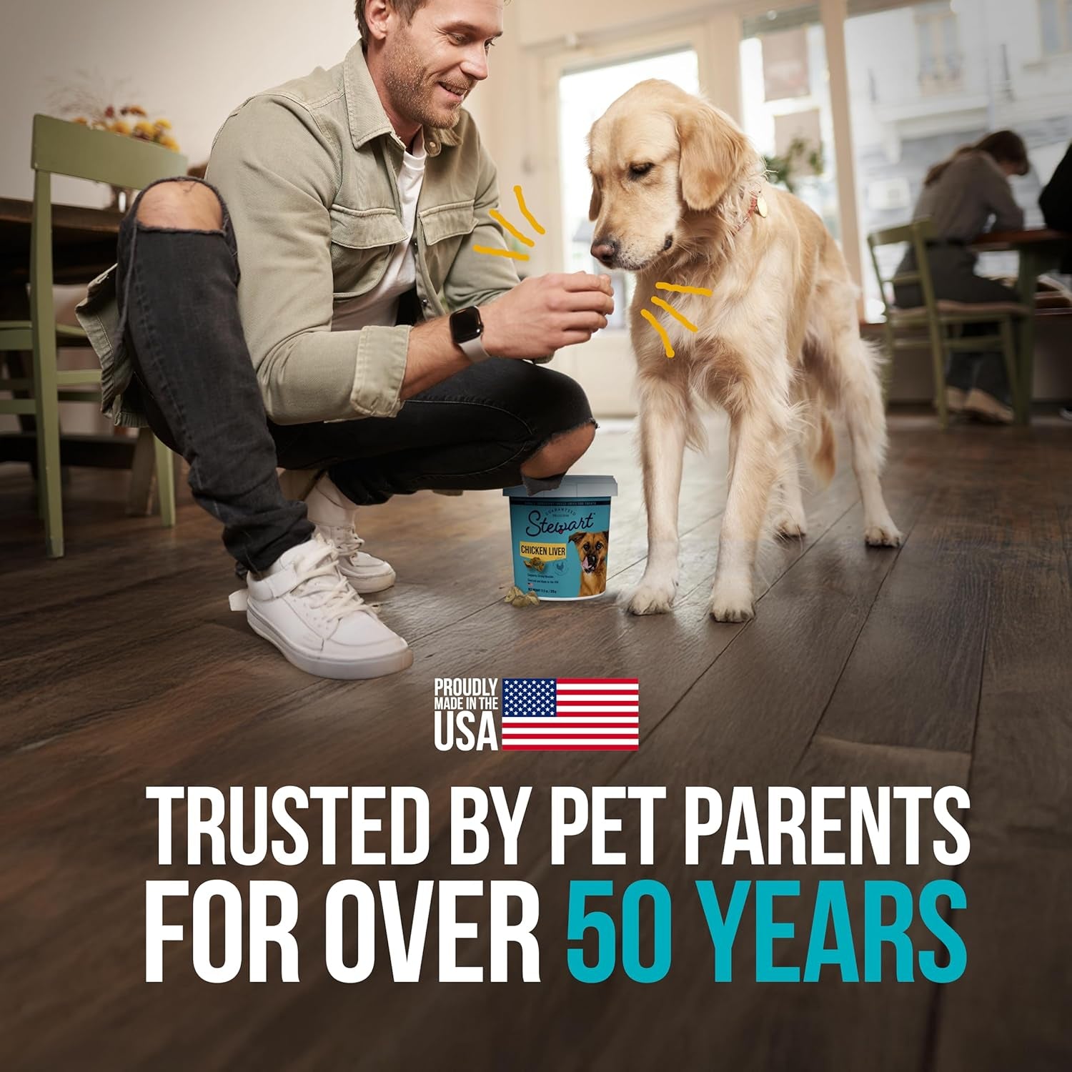 Chicken Liver Dog Treats, 1.5 Oz, ~25 Pieces, Freeze Dried Raw, Single Ingredient, 60% Protein Training Treats or Meal Topper in a Resealable Tub, Grain Free, Gluten Free