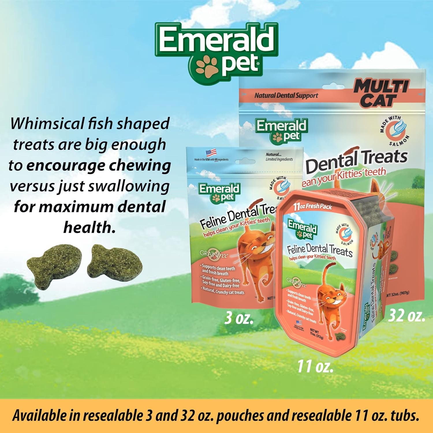 Cat Dental Treat Tub Salmon