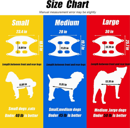 Dog Grooming Hammock,Small Medium Pet Dog Grooming Harness for Nail Trimming,Eyes,Ear,Mouth Care (M,Blue)