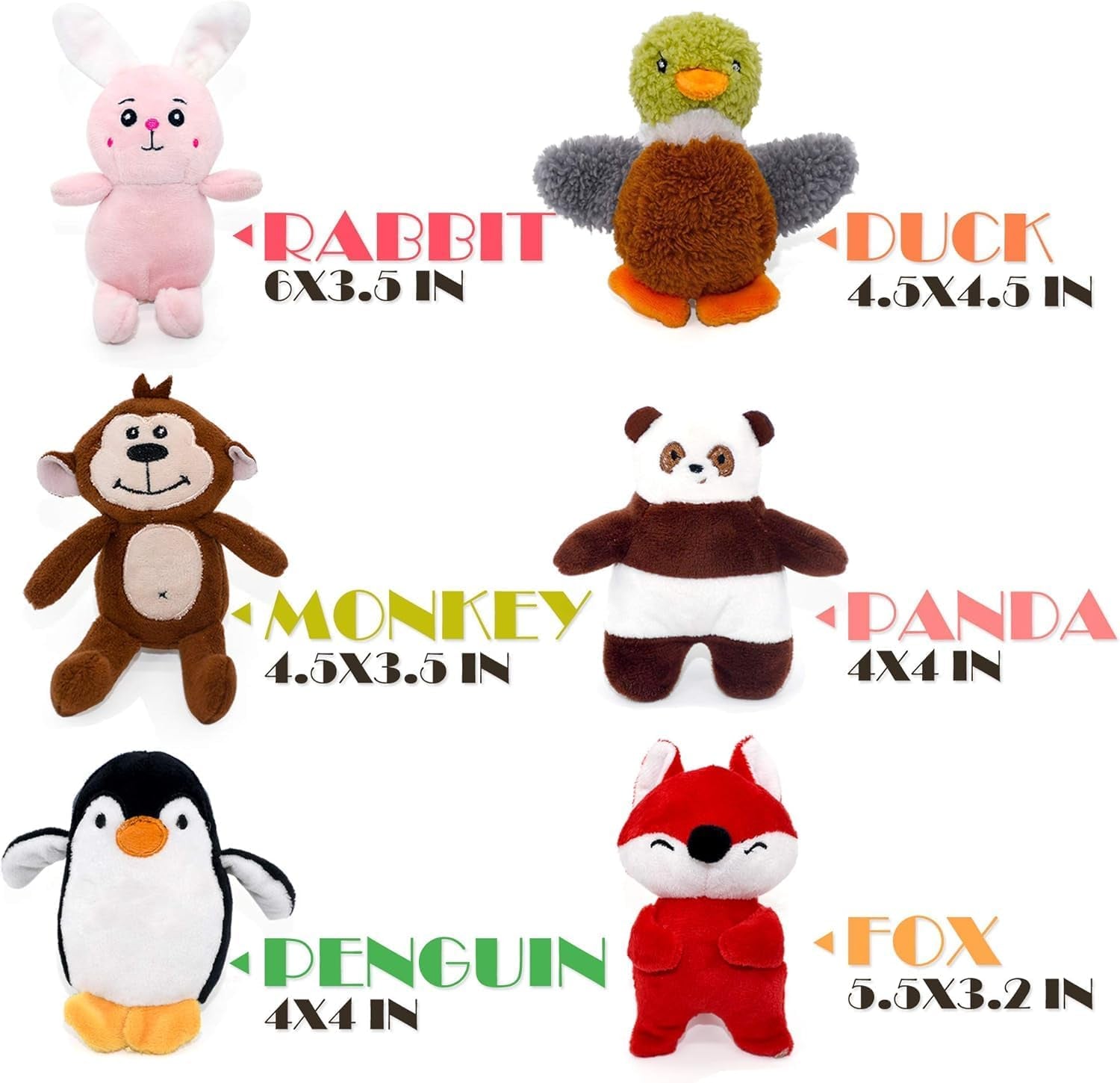 Dog Squeaky Toys for Small Dogs,Stuffed Animal Puppy Toy,Cute Puppy Chew Toy for Dog Teething, for Small to Medium Dogs,Soft Plush Pet Toys Pack 12 in Gift Box